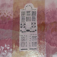 Barbara Caspers, schilderij Het landgoed, acryl op doek